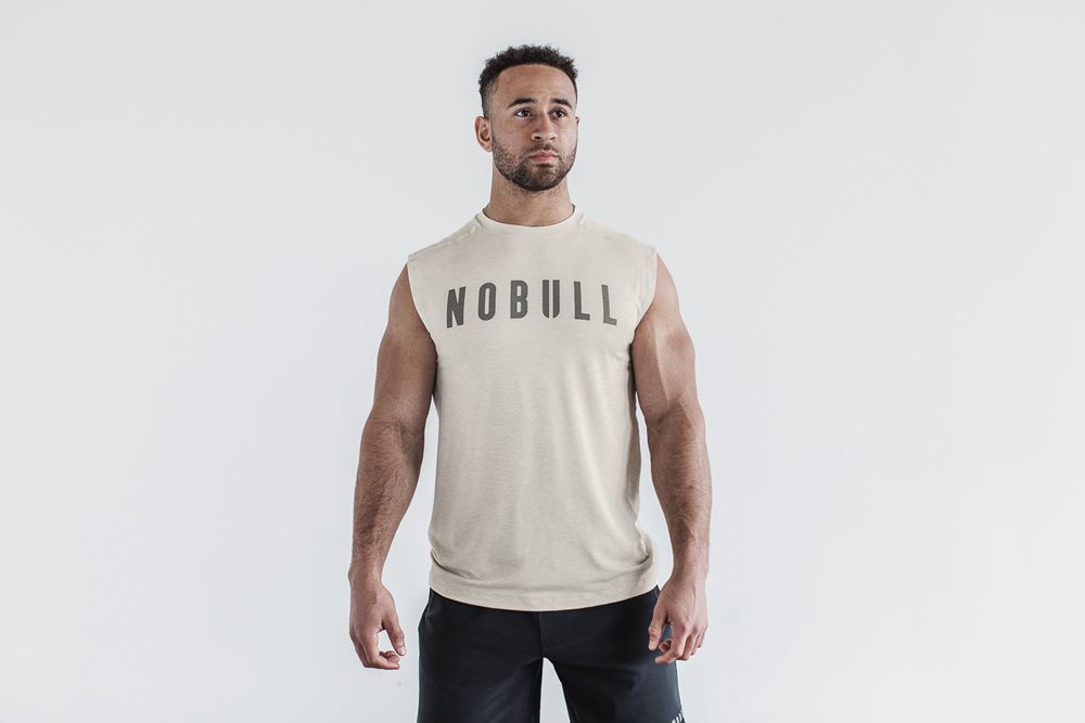 T-Shirts NOBULL Homme Grise - NOBULL Sin Mangas,France (6354-WEZGV)